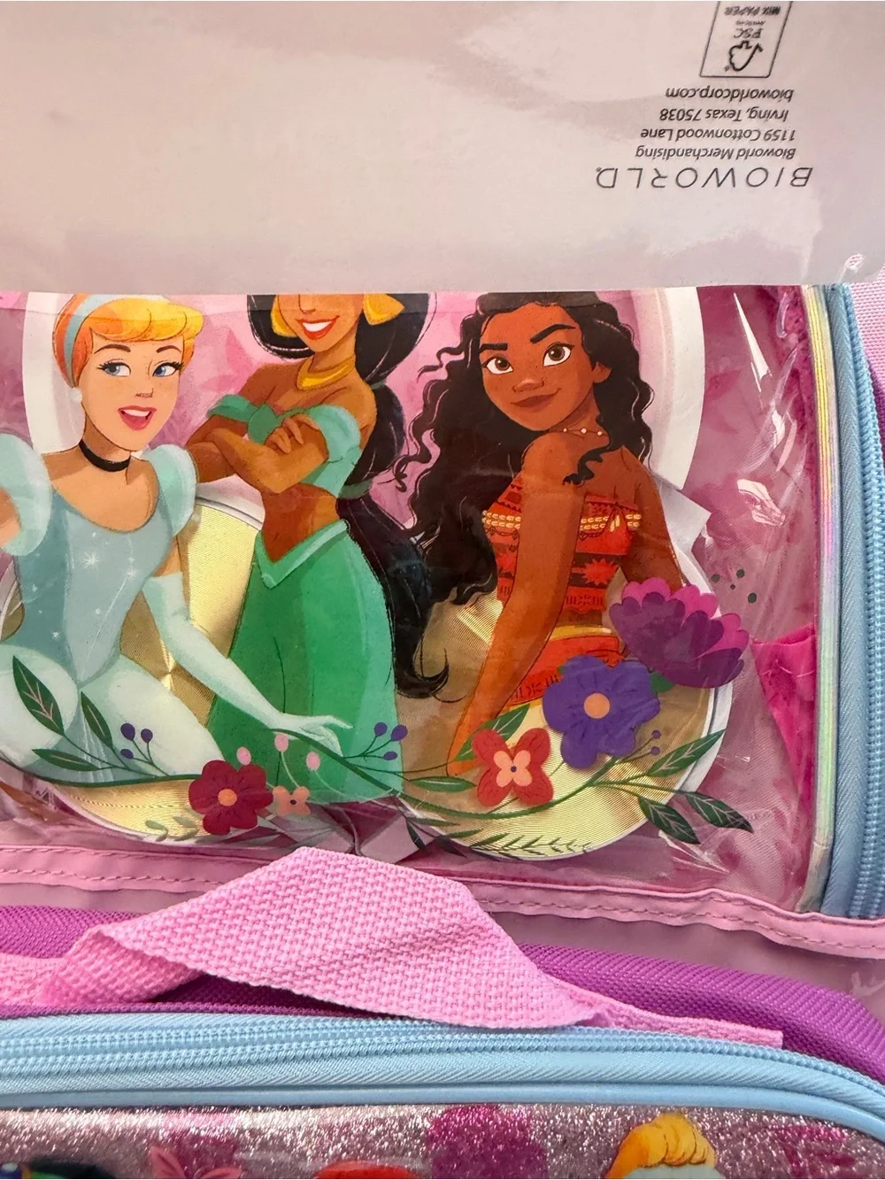 Disney Princess Girls 5 Piece Backpack Set Lunch Bag Headphones Water Bottle